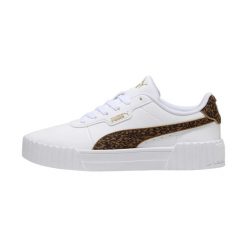 Buty sportowe damskie Puma Carina 3.0 Feline. Białe buty sportowe na co dzień damskie Puma, bez wzorów, ze skóry, tenisowe. Za 278.00 zł.