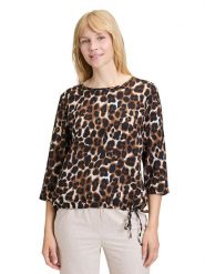 BETTY & CO Bluzka w kolorze brązowo-czarnym rozmiar: 44. Brązowe bluzki damskie Betty & Co., bez wzorów, bez kołnierzyka, bez ramiączek. Za 72.95 zł.