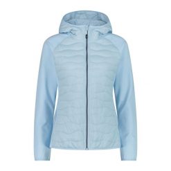 Damska kurtka hybrydowa z kapturem CMP. Niebieskie kurtki damskie CMP, na zimę, bez wzorów, z kapturem. Za 340.00 zł.
