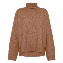 Sweter Deha Lounge Z Golfem Damskie. Brązowe golfy damskie Deha, m, bez wzorów, z elastanu, bez ramiączek. Za 548.99 zł.