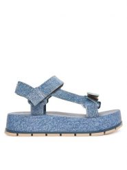 Melissa Sandały Melissa Flowing Platform Denim Ad M 36132 Niebieski. Niebieskie sandały damskie Melissa, bez wzorów, z denimu, bez obcasa, na koturnie. Za 419.99 zł.