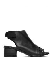 Remonte Sandały CEO-R8772-00 Czarny. Czarne sandały damskie Remonte, bez wzorów, ze skóry, bez obcasa, na słupku. Za 379.99 zł.