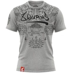 T-shirt Yantra 8 WEAPONS z 100% bawełny, szary, sportowy krój. Szare t-shirty męskie 8 WEAPONS, l, bez wzorów, z bawełny, bez kołnierzyka. Za 166.50 zł.