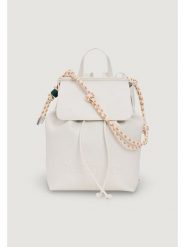 Desigual Plecak 26SAKP18 Kremowy. Białe plecaki damskie Desigual, bez wzorów, ze skóry. Za 329.99 zł.