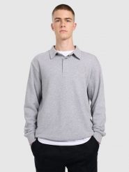 4F Bluza dresowa regular z kołnierzykiem męska - szara XL. Szare bluzy bez kaptura męskie 4f, m, z dresówki. Za 149.99 zł.