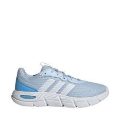 Buty damskie adidas Cloudfoam Flex Laces. Niebieskie buty sportowe na co dzień damskie Adidas, bez wzorów, z materiału, na fitness i siłownię, Adidas Cloudfoam. Za 175.99 zł.