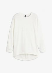 Bluza oversize z czystej bawełny. Czarne bluzy bez kaptura damskie bonprix, z bawełny. Za 102.99 zł.