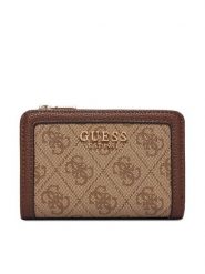 Guess Portfel Lindsey Slg SWSG97 49156 Brązowy. Brązowe portfele damskie Guess, z aplikacjami, ze skóry. Za 264.99 zł.