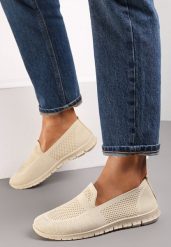 Beżowe Tenisówki Pasquier. Brązowe trampki i tenisówki damskie Renee, bez wzorów, z tkaniny, przed kostkę. Za 39.99 zł.