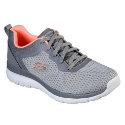 Obuwie treningowe Kobieta Skechers Quick Path szary. Szare obuwie treningowe damskie Skechers, na fitness i siłownię. Za 255.99 zł.
