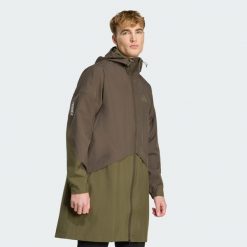 Parka przeciwdeszczowa Terrex Multi 2 Layer CLIMAPROOF. Brązowe parki męskie Adidas, bez wzorów. Za 749.00 zł.