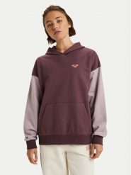Roxy Bluza Essential Energy ERJFT05009 Bordowy Regular Fit. Czerwone bluzy bez kaptura damskie Roxy, l, z bawełny. Za 319.99 zł.