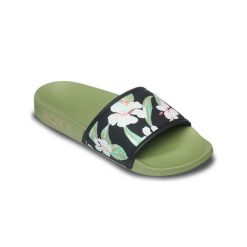 Sandały dla Kobiety SLIPPY IV Zielony. Zielone sandały damskie Roxy, bez wzorów, z gumy, bez obcasa. Za 129.99 zł.