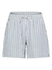 Sublevel Szorty w kolorze niebiesko-szaro-białym rozmiar: L. Niebieskie szorty damskie Sublevel, bez wzorów, z bawełny. Za 60.99 zł.