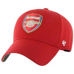 Czapka z daszkiem męska Arsenal FC MVP Cap. Czerwone czapki męskie 47 Brand, bez wzorów, z wełny. Za 99.99 zł.