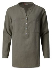 Timezone Bluzka "Henley" w kolorze khaki rozmiar: S. Brązowe bluzki damskie Timezone, s, bez wzorów, z bawełny, bez kołnierzyka, bez ramiączek. Za 148.96 zł.