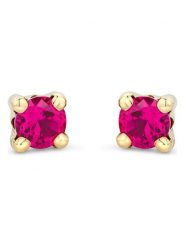 Diamant Exquis Złote kolczyki-wkrętki z rubinami rozmiar: onesize. Czerwone kolczyki damskie Diamant Exquis, z rubinem, złote. Za 347.99 zł.