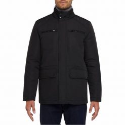 Kurtka GEOX M RENNY Czarny. Czarne kurtki męskie Geox, m, bez wzorów, z tkaniny, casualowe, bez kaptura. Za 652.99 zł.