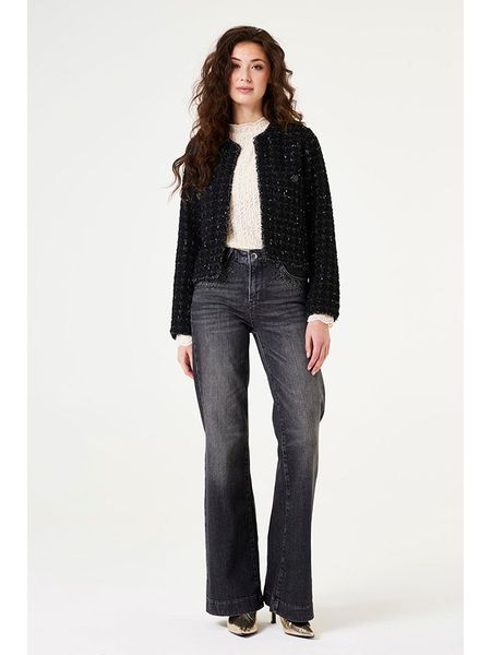 Garcia Dżinsy - Straight fit - w kolorze antracytowym rozmiar: W91. Szare jeansy damskie Garcia. Za 259.13 zł.