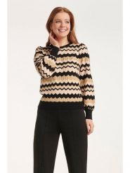 Smashed Lemon Sweter w kolorze beżowym rozmiar: XXL. Brązowe swetry klasyczne damskie Smashed Lemon, xxl, bez kołnierzyka. Za 104.99 zł.