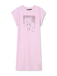Karl Lagerfeld Kids Sukienka codzienna Z30456 M Różowy Regular Fit. Czerwone sukienki dziewczęce Karl Lagerfeld Kids, bez wzorów, z bawełny, bez ramiączek. Za 219.99 zł.