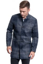 PŁASZCZ MĘSKI ONLY & SONS ONSWILBURT CHECK COAT BOX DARK GREY MELANGE 22013255. Szare płaszcze męskie Only & Sons, l, bez wzorów. Za 279.99 zł.