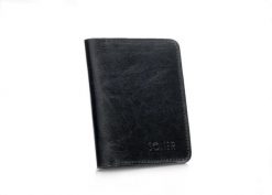 Skórzany cienki portfel męski z bilonówką SOLIER SW15 SLIM czarny. Czarne portfele męskie bez wzorów, z materiału. Za 79.99 zł.