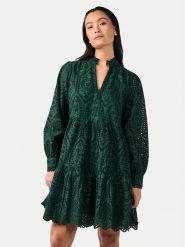 YAS Sukienka codzienna Holi 26027162 Zielony Regular Fit. Zielone sukienki damskie YAS, na co dzień, s, bez wzorów, z bawełny, bez kołnierzyka, bez ramiączek, proste. Za 189.99 zł.