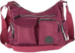 Burgundowa torba na ramię New Rebels Crincle Topzin. Czerwone torebki klasyczne damskie Erima, bez wzorów, z poliesteru, bez dodatków. Za 155.99 zł.
