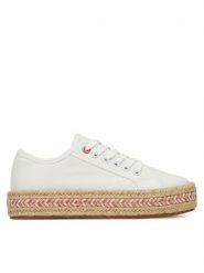 DeeZee Espadryle ZYKS306 Biały. Białe espadryle damskie DeeZee, bez wzorów, z materiału, bez obcasa. Za 99.99 zł.