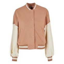 Damska kurtka oversize Urban Classics 2 Tone College Terry. Białe kurtki damskie Urban Classics, m, bez wzorów, z bawełny, bez kaptura. Za 282.60 zł.