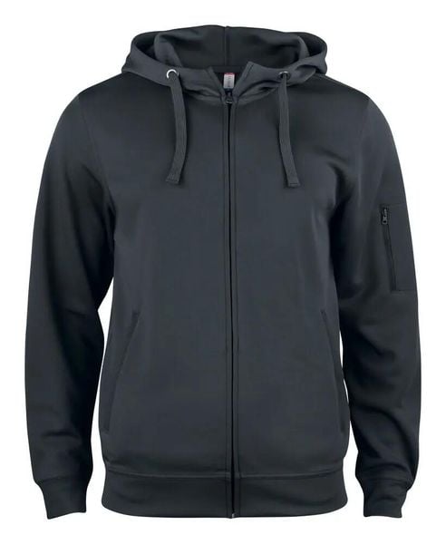 Clique Basic Active Hoody Full Zip – bluza z kapturem na zamek, 100% poliester. Czarne bluzy z kapturem męskie CLIQUE, m, z poliesteru. Za 202.91 zł.