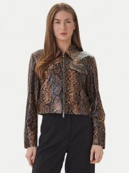 ONLY Kurtka z imitacji skóry Paris 15365492 Brązowy Regular Fit. Brązowe kurtki damskie Only, xs, bez wzorów, ze skóry, bez kaptura. Za 209.99 zł.