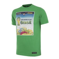 Koszulka dla dorosłych - Panini FIFA Mistrzostwa Świata Brazylia 2014 - Zielona. Zielone t-shirty sportowe męskie COPA FOOTBALL, xl, bez ramiączek, do piłki nożnej. Za 211.98 zł.