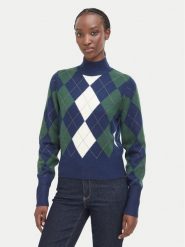 Guess Golf W6BR87 Z2172 Granatowy Regular Fit. Niebieskie golfy damskie Guess, xs, z aplikacjami, z syntetyku, bez ramiączek. Za 524.99 zł.