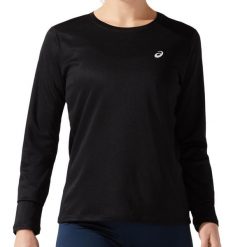 Koszulka Asics Core LS Top W 2012C333-001. Czarne t-shirty damskie Asics, bez wzorów, bez kołnierzyka. W wyprzedaży za 132.45 zł.
