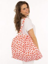 Zwillingsherz Shopper bag w kolorze janoróżowym - 50 x 38 cm rozmiar: onesize. Różowe shopper bag damskie Zwillingsherz, bez wzorów, z materiału, na ramię, bez dodatków. Za 100.75 zł.