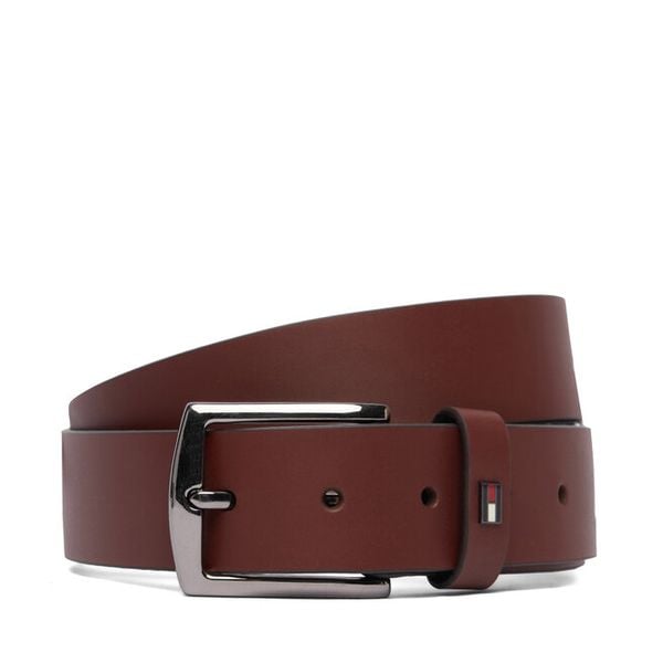 Pasek Tommy Hilfiger. Brązowe paski męskie Tommy Hilfiger, bez wzorów. Za 209.99 zł.