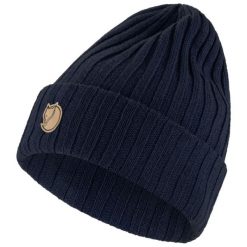 Czapka Fjallraven Byron Hat - dark navy. Niebieskie czapki męskie Fjällräven, na zimę, bez wzorów, z materiału, klasyczne. Za 255.90 zł.