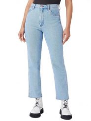 Wrangler Dżinsy "Wild West Canyon Bluestone" - Regular fit - w kolorze błękitnym rozmiar: W38/L34. Niebieskie jeansy damskie Wrangler, z podwyższonym stanem. Za 158.10 zł.