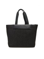 Calvin Klein Torebka Ck Raffia Large Shopper K60K613025 Czarny. Czarne shopper bag damskie CALVIN KLEIN, bez wzorów, z tworzywa sztucznego, bez dodatków. Za 349.99 zł.
