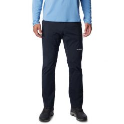 Spodnie turystyczne męskie Columbia Wanoga Lightweight. Czarne spodnie materiałowe męskie Columbia, bez wzorów, z elastanu, sportowe. Za 488.00 zł.