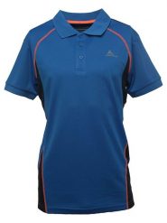 Peak Mountain Funkcyjna koszulka polo w kolorze niebieskim rozmiar: M. Niebieskie koszulki polo męskie Peak Mountain, m, bez wzorów, z materiału, bez ramiączek. Za 92.21 zł.