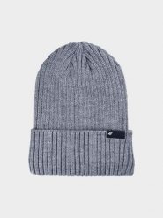4F Czapka zimowa męska - szara L. Szare czapki męskie 4f, na zimę, bez wzorów, z syntetyku, klasyczne. Za 69.99 zł.