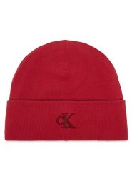 Calvin Klein Czapka LV04D8020G Czerwony. Czerwone czapki zimowe damskie CALVIN KLEIN, z wiskozy. Za 129.99 zł.