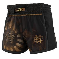 Spodenki Muay Thai męskie EXTREME HOBBY BUSHIDO. Czarne szorty męskie EXTREME HOBBY, z elastanu, bez kołnierzyka. Za 209.00 zł.