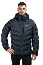 Kurtka trekkingowa puchowa męska Glaceon Pro. Brązowe kurtki męskie RAB, na zimę, l, bez wzorów, z materiału, z kapturem. Za 1,259.99 zł.