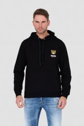 MOSCHINO Czarna bluza z kapturem. Czarne bluzy z kapturem męskie MOSCHINO, l. W wyprzedaży za 599.99 zł.