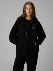 4F Bluza dresowa loose z kapturem damska - czarna S. Czarne bluzy z kapturem damskie 4f, s, z dresówki. Za 199.99 zł.