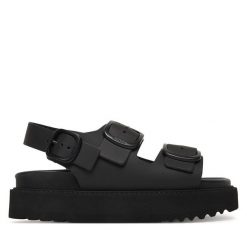 Sandały Scholl. Czarne sandały damskie Scholl, bez wzorów, bez obcasa, na płaskiej podeszwie. Za 547.99 zł.